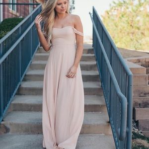 Blush maxi dress